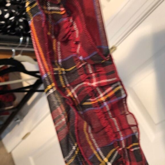 Mudpie plaid ruffled top long sleeve. Ramona top lined, adorable for Christmas! - Picture 4 of 8